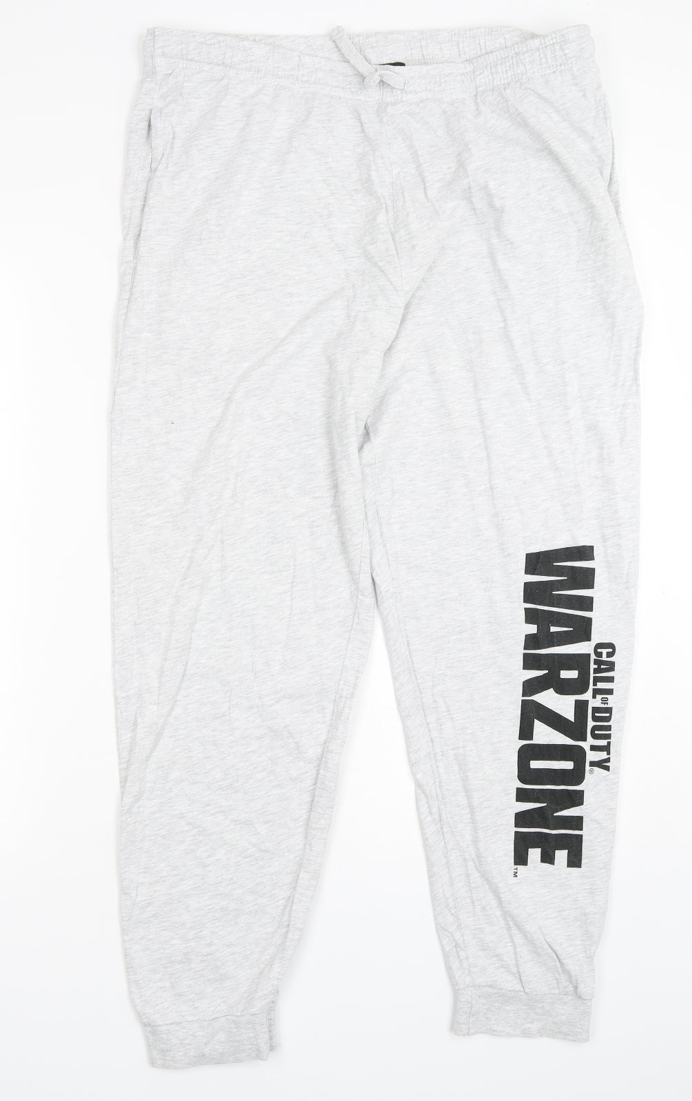 Primark Mens Grey Solid Cotton  Pyjama Pants Size XL  Pullover - Call of Duty