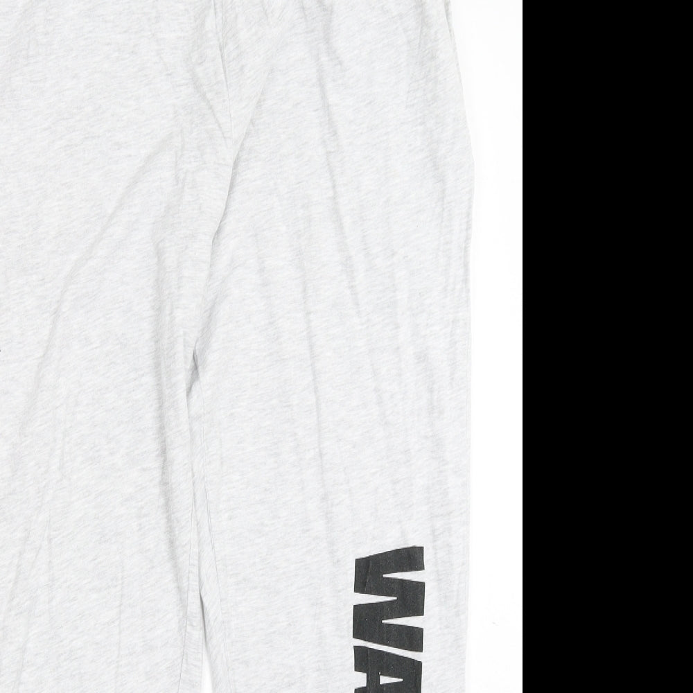 Primark Mens Grey Solid Cotton  Pyjama Pants Size XL  Pullover - Call of Duty