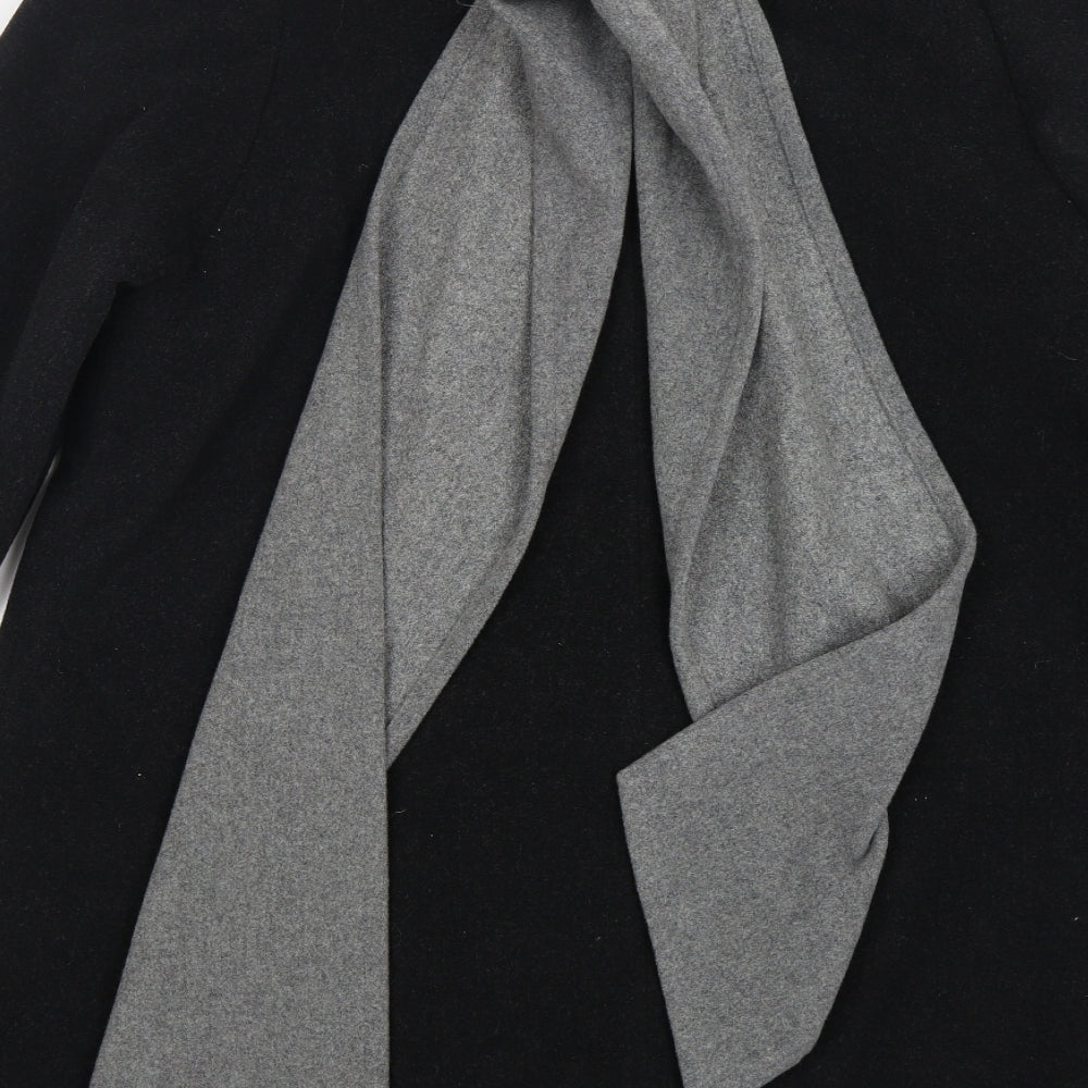Canda Womens Black   Overcoat Coat Size 10  Button