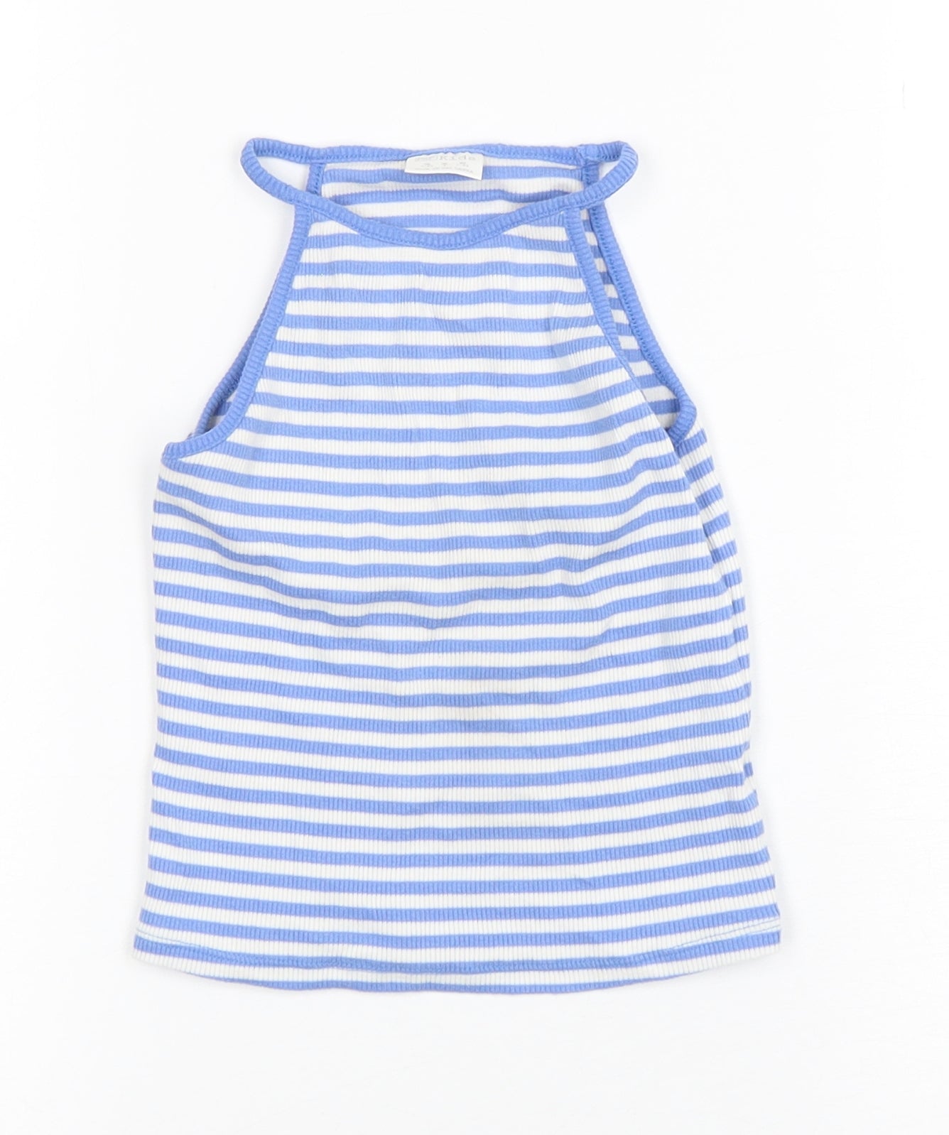 F&F Girls Multicoloured Striped Polyester Camisole Tank Size 7-8 Years Round Neck Pullover