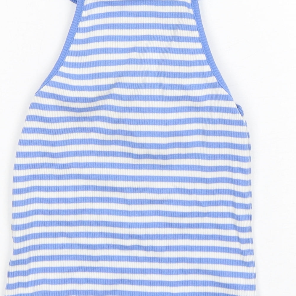 F&F Girls Multicoloured Striped Polyester Camisole Tank Size 7-8 Years Round Neck Pullover