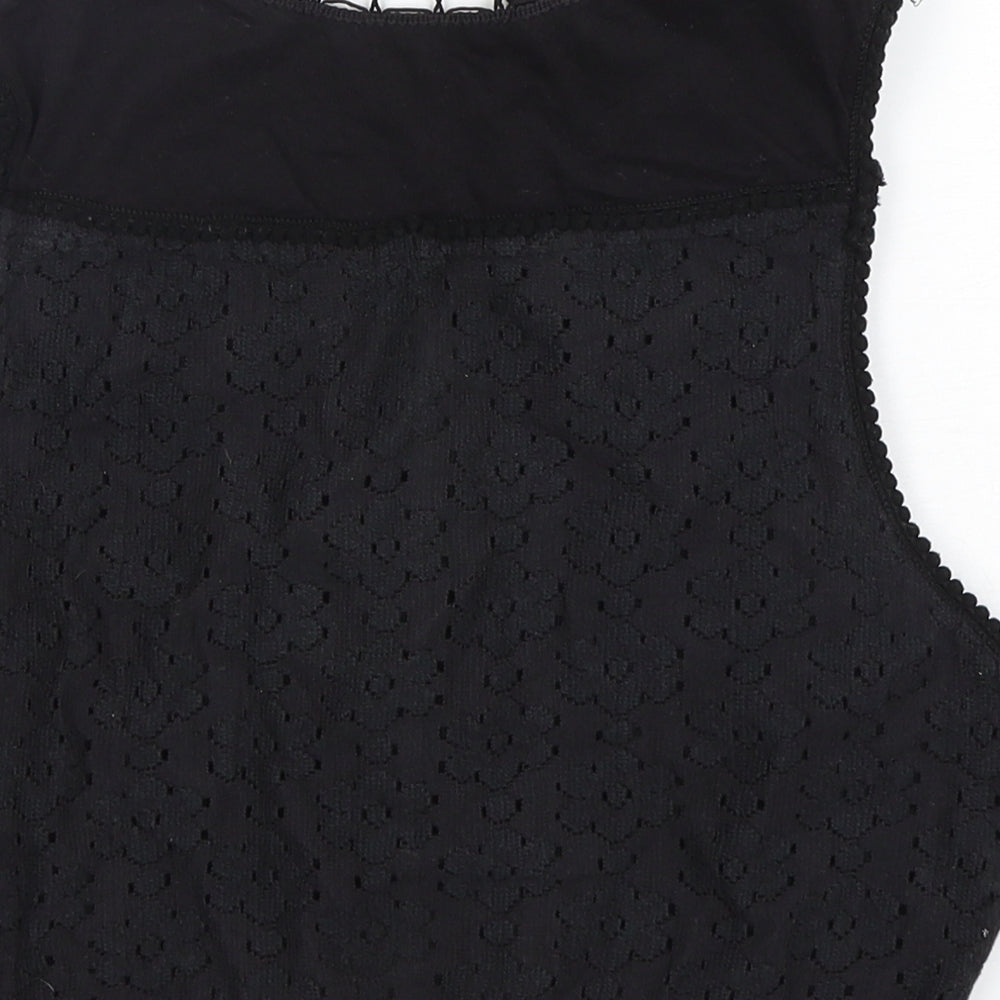 NEXT Womens Black V-Neck  Cotton Cardigan Jumper Size 14