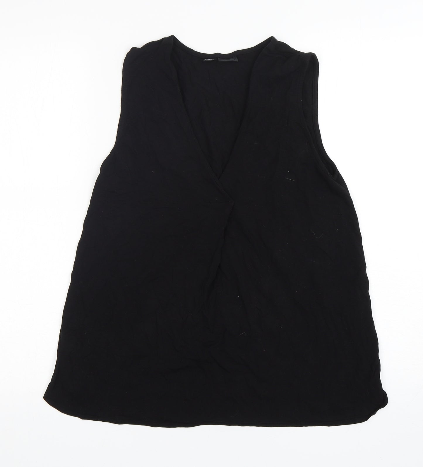 Body Flirt Womens Black  Viscose Basic Tank Size M V-Neck