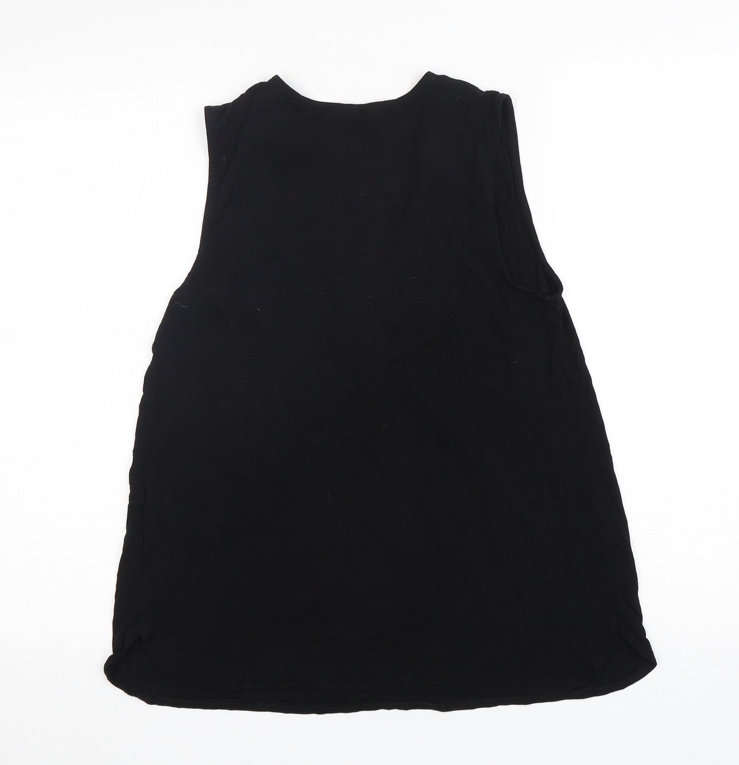 Body Flirt Womens Black  Viscose Basic Tank Size M V-Neck