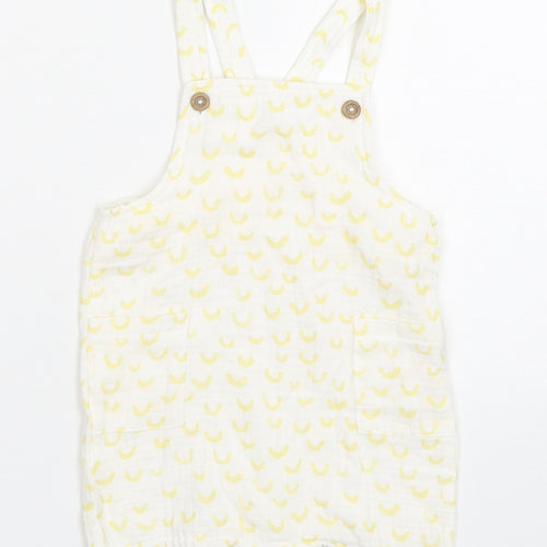 Primark Baby Multicoloured Spotted Cotton Romper One-Piece Size 9-12 Months  Snap - bananas