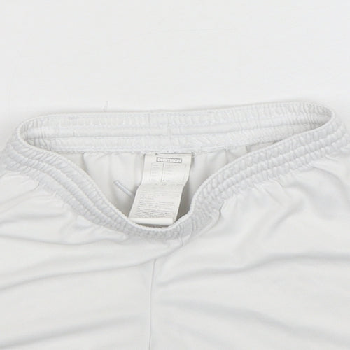 Kipsta Boys White  Polyester Sweat Shorts Size 6 Years  Regular Drawstring