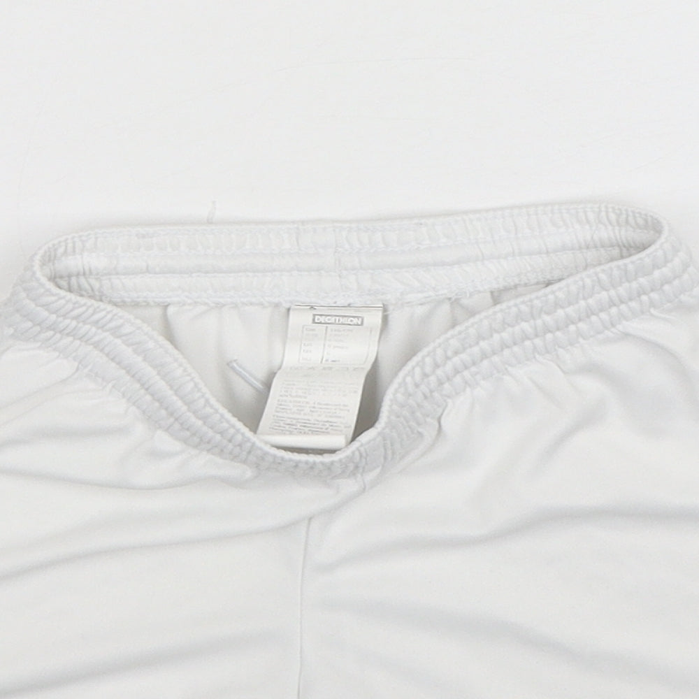 Kipsta Boys White  Polyester Sweat Shorts Size 6 Years  Regular Drawstring
