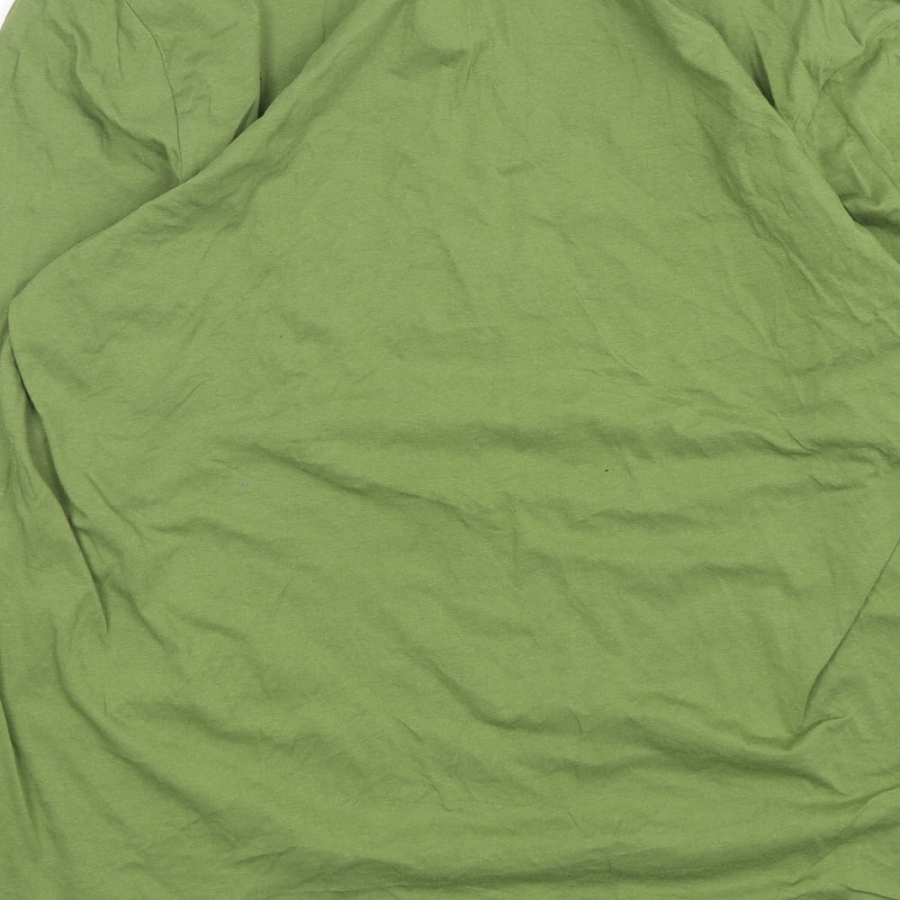 Primark Mens Green Solid Cotton  Pyjama Top Size XL  Pullover - call of duty