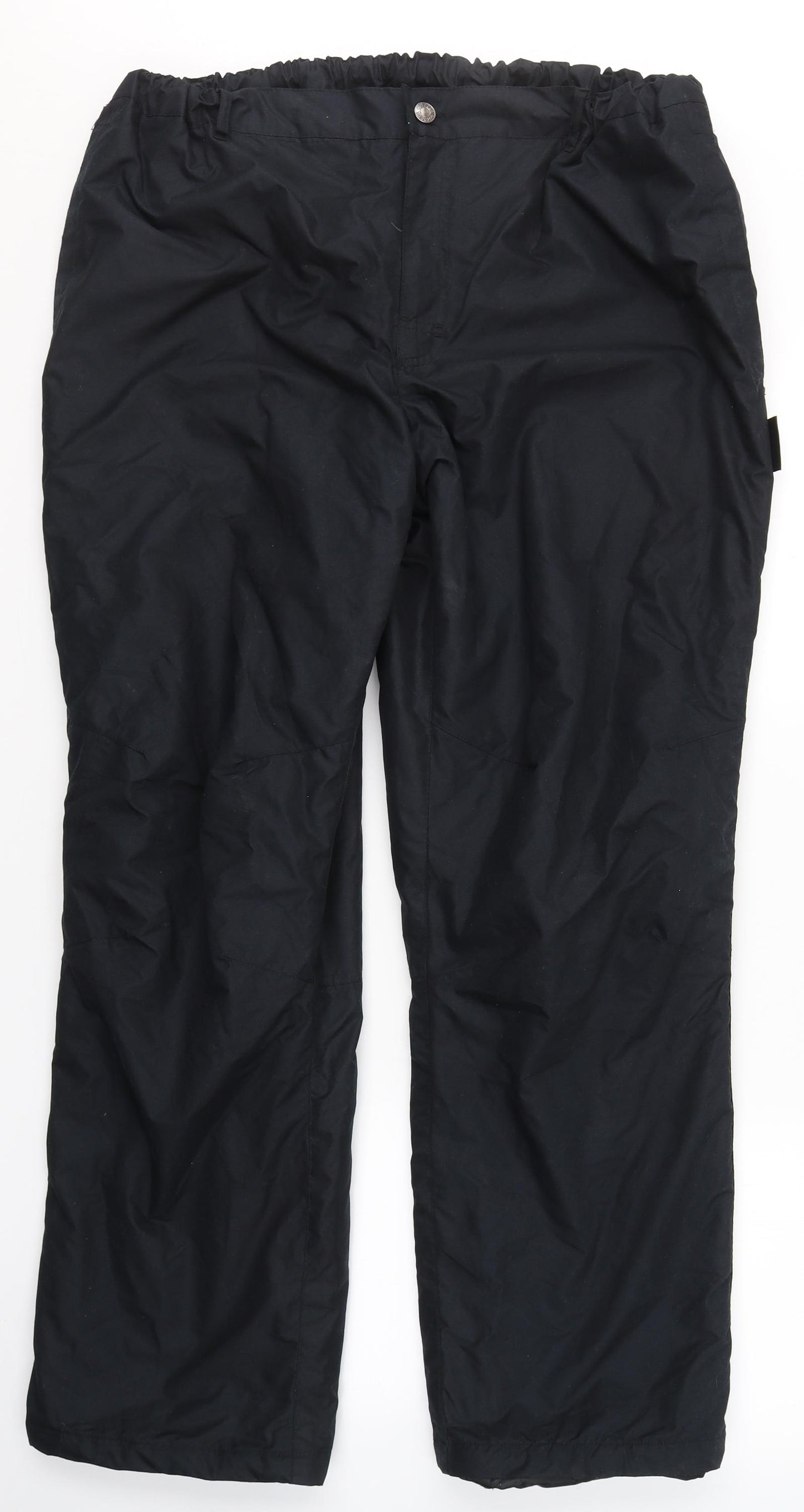 Crane Mens Black  Polyester Windbreaker Trousers Size XL L31 in Regular Zip