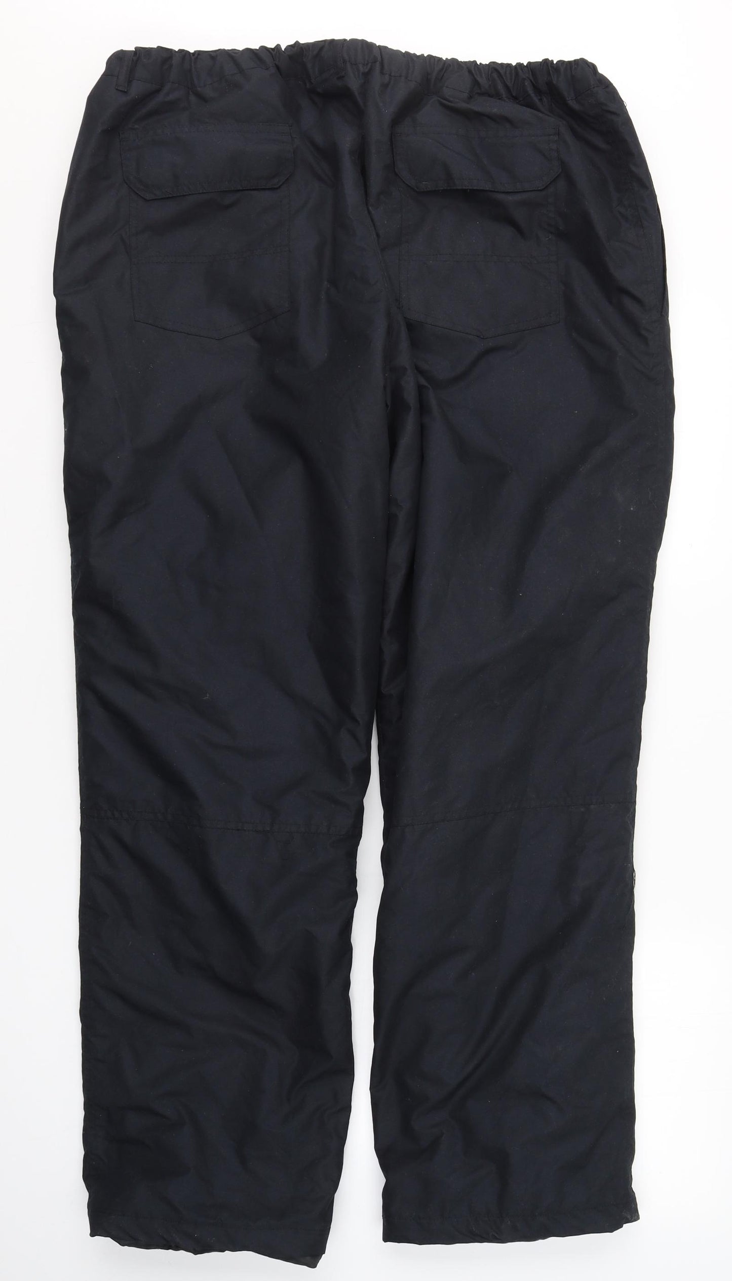 Crane Mens Black  Polyester Windbreaker Trousers Size XL L31 in Regular Zip