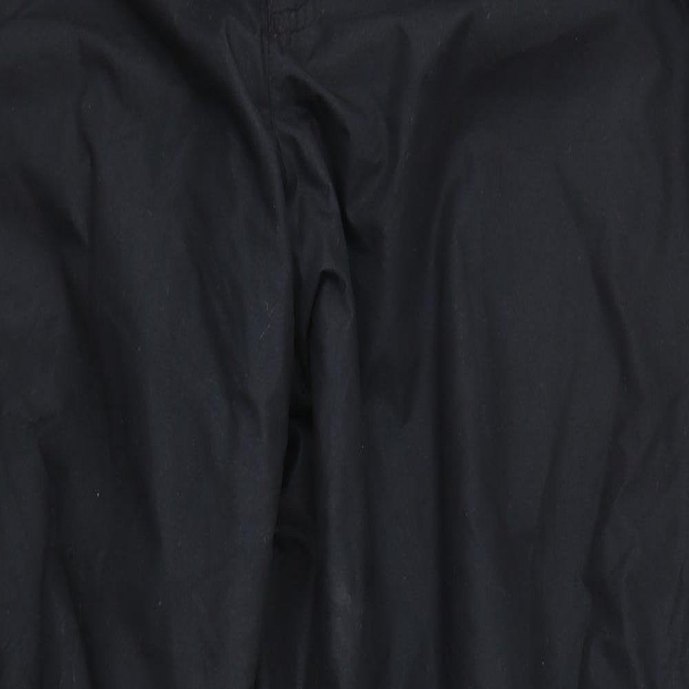 Crane Mens Black  Polyester Windbreaker Trousers Size XL L31 in Regular Zip