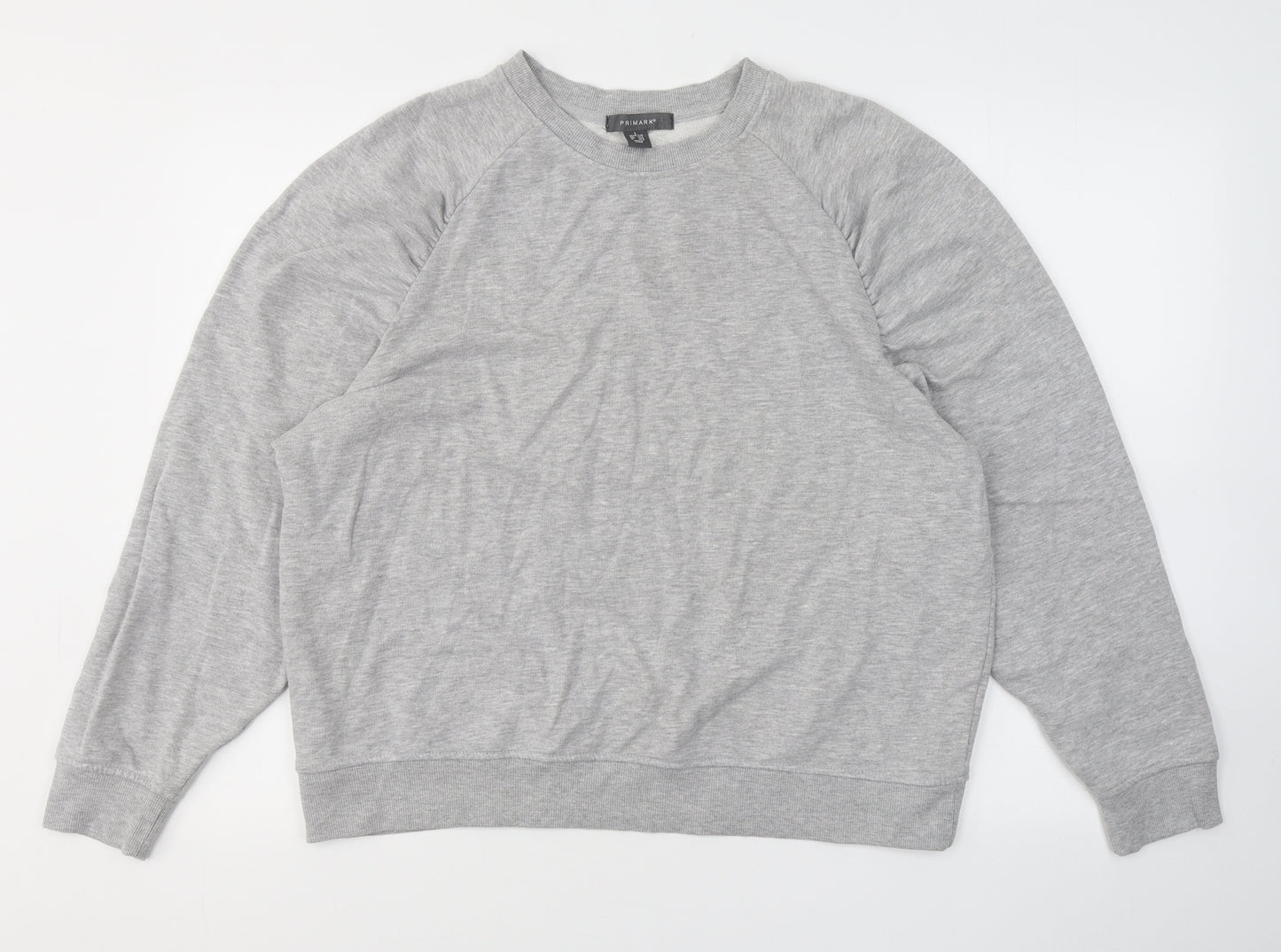 Primark Womens Grey  Cotton Pullover Sweatshirt Size L