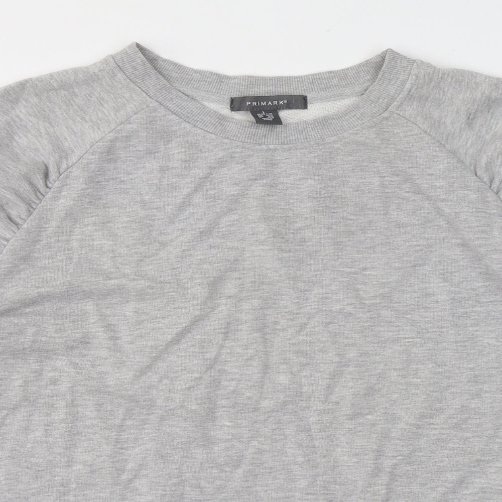 Primark Womens Grey  Cotton Pullover Sweatshirt Size L
