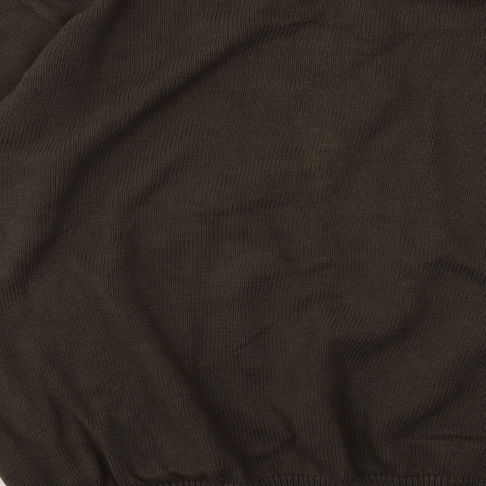 Berkertex Mens Brown Round Neck  Cotton Pullover Jumper Size XL