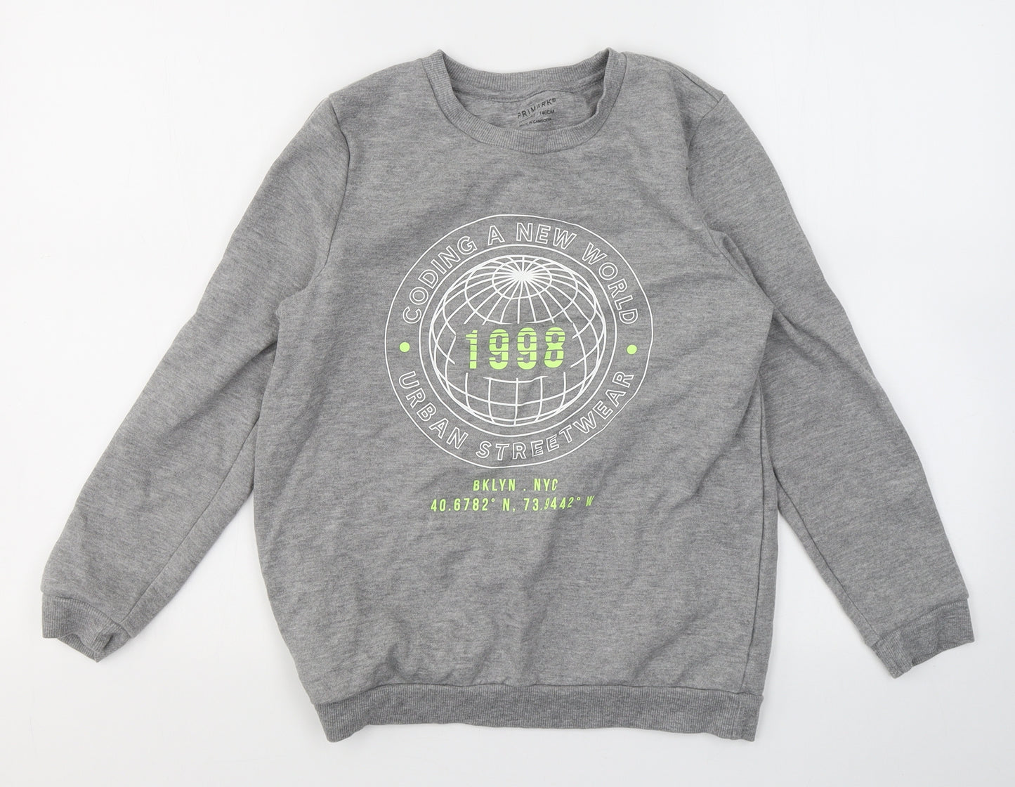 Primark Boys Grey  Camel Pullover Sweatshirt Size 10-11 Years