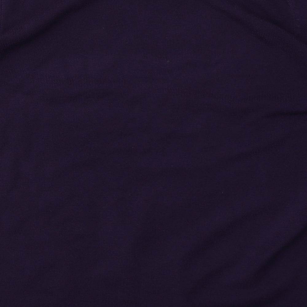 George Mens Purple V-Neck  Acrylic Pullover Jumper Size XL