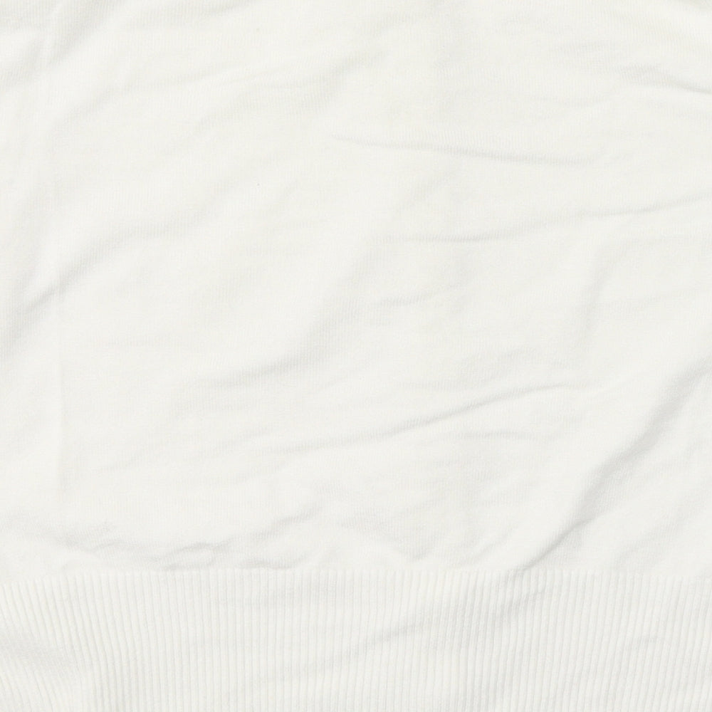 Marks and Spencer Womens White Round Neck  Viscose Cardigan Jumper Size 16