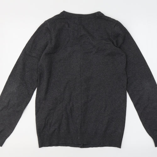 Very Boys Grey V-Neck  Cotton Cardigan Jumper Size 14-15 Years  Button - School Cardigan