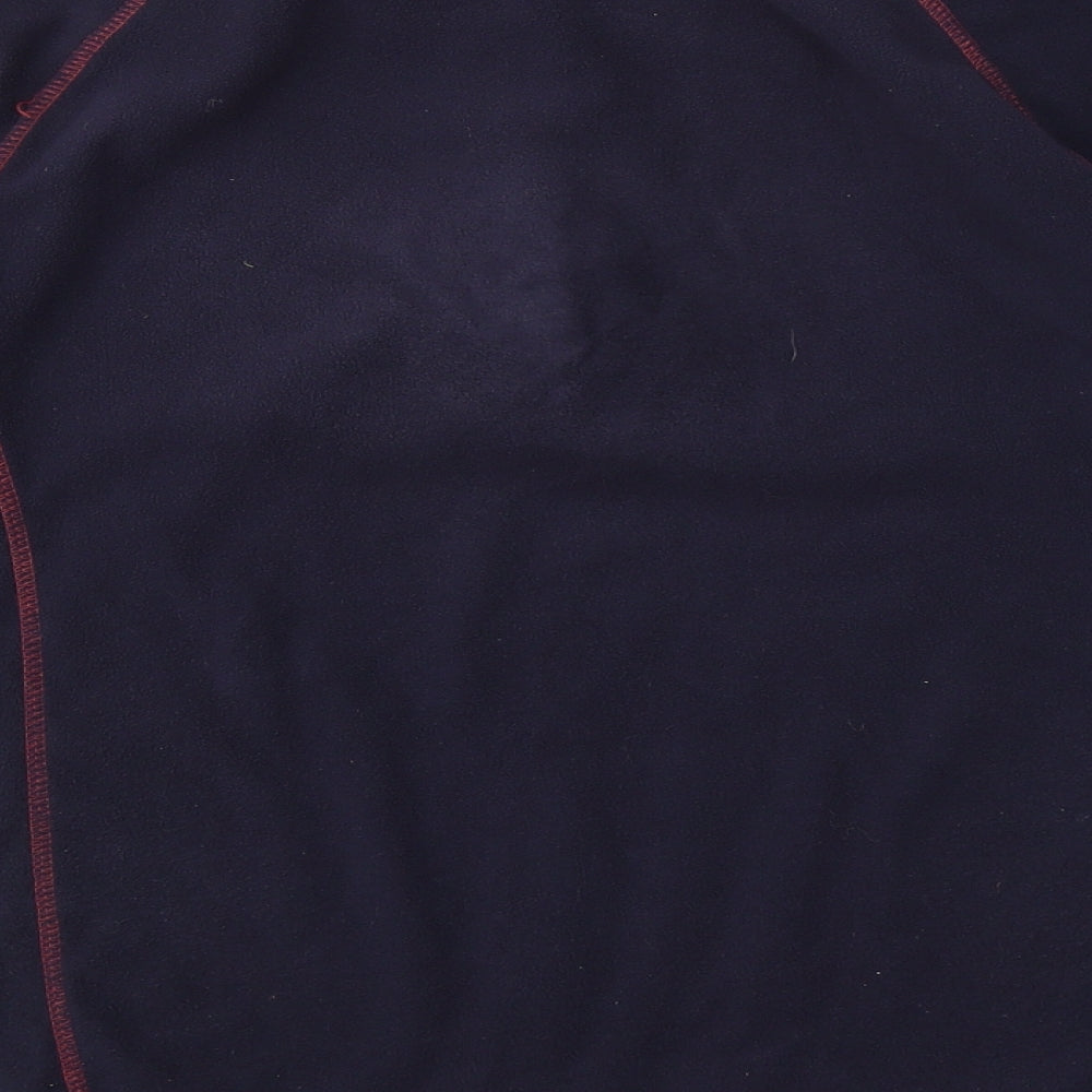Blue Mountain Womens Blue  Polyester Pullover Sweatshirt Size L  Zip