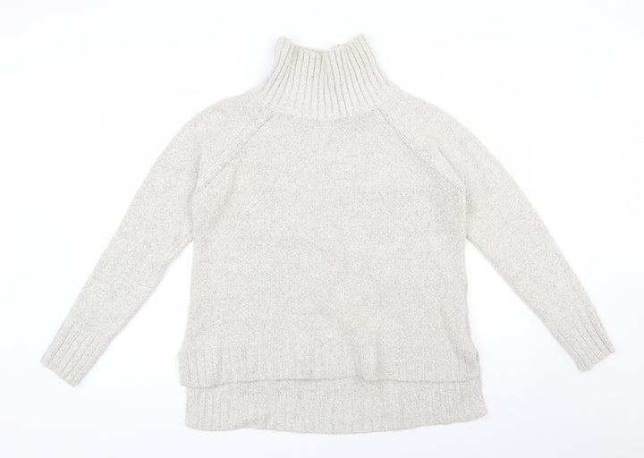 H&M Womens Beige Roll Neck Polyester Pullover Jumper Size XS