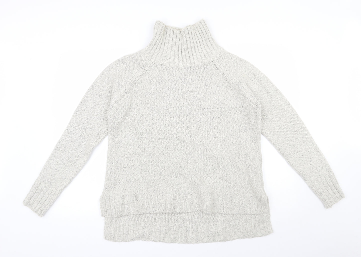 H&M Womens Beige Roll Neck  Polyester Pullover Jumper Size XS