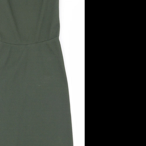 Oh My Love Womens Green  Polyester Bodycon  Size S  Square Neck Pullover - Open back