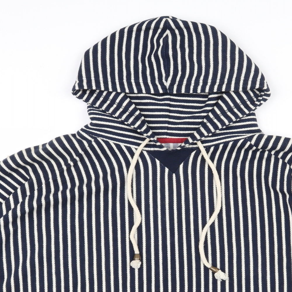Matalan Womens Blue Striped Cotton Pullover Hoodie Size 20  Pullover