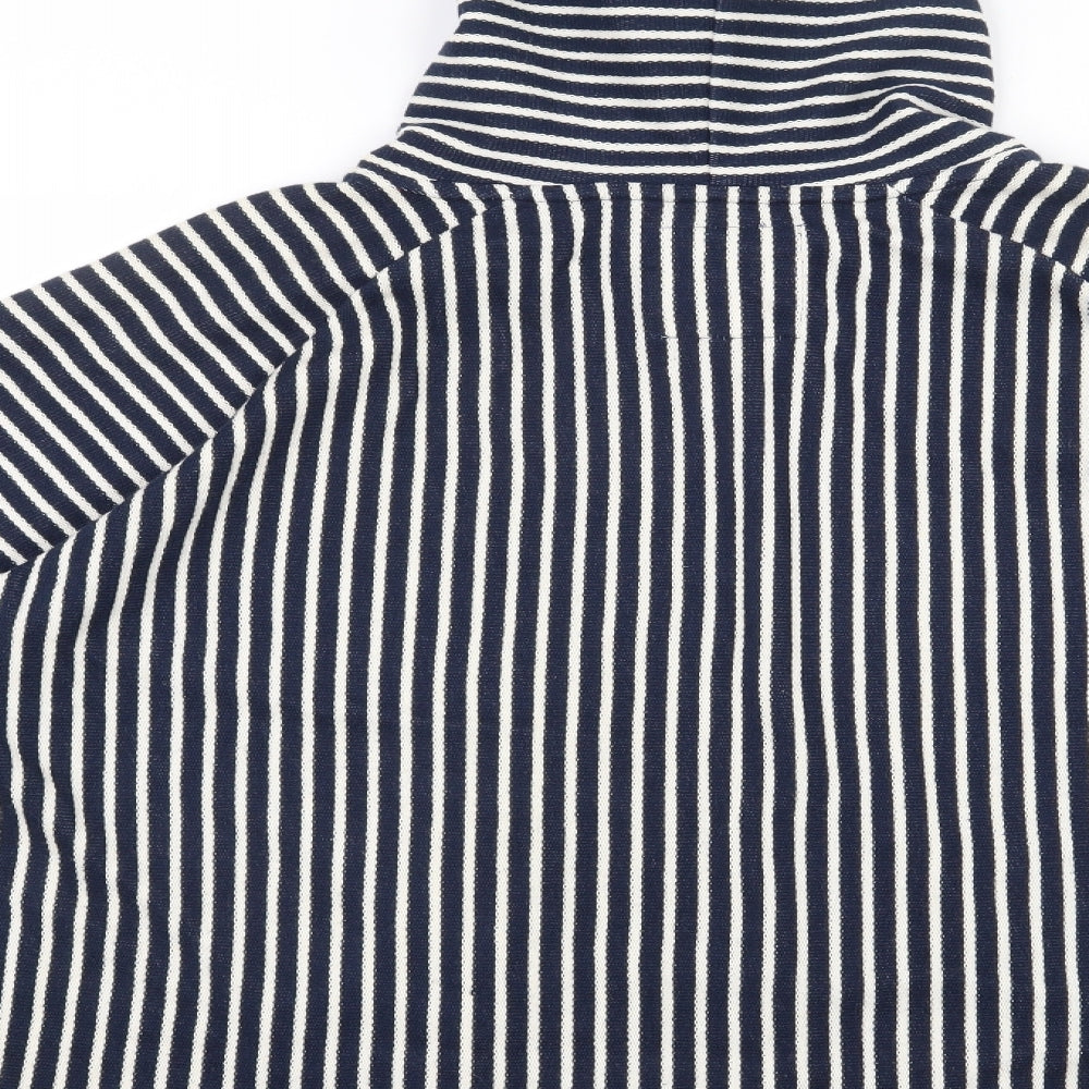 Matalan Womens Blue Striped Cotton Pullover Hoodie Size 20  Pullover