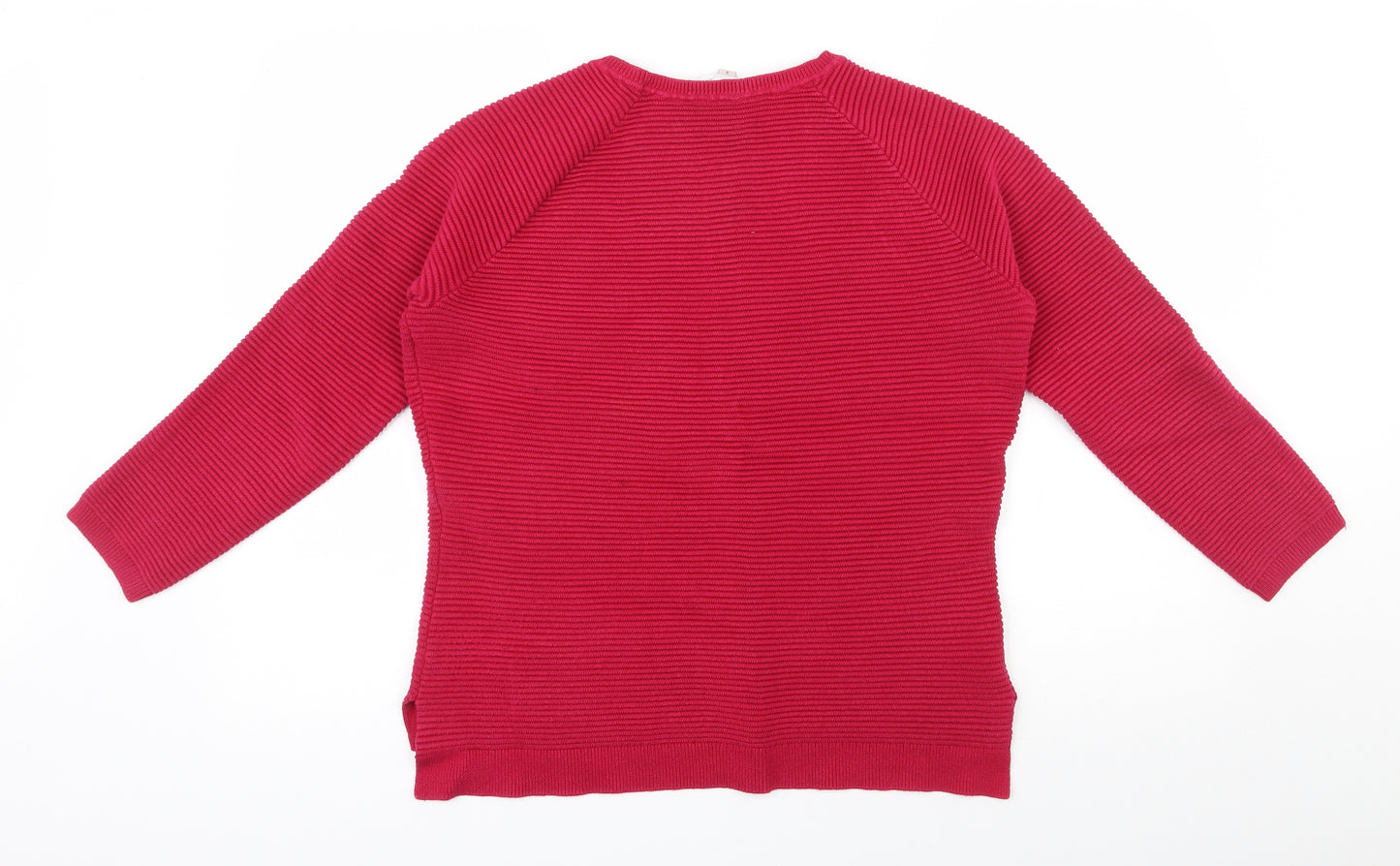 French Connection Womens Pink Round Neck  100% Cotton Pullover Jumper Size S