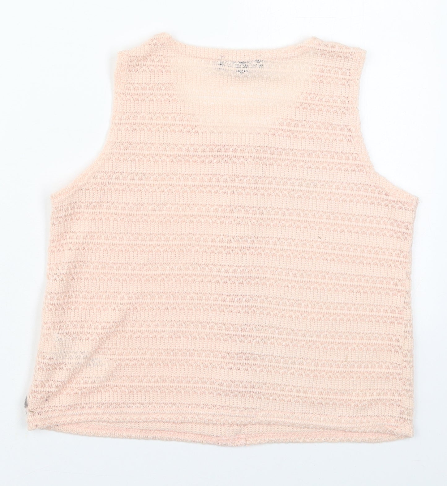 New Look Girls Pink  Polyester Basic Tank Size 12-13 Years Round Neck Pullover