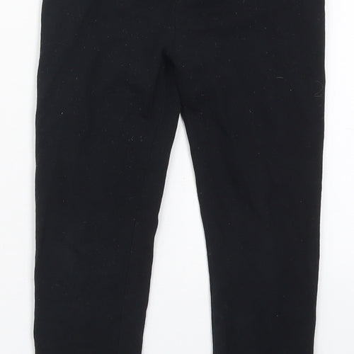 Outfit Girls Black  Cotton Carrot Trousers Size 4-5 Years  Regular