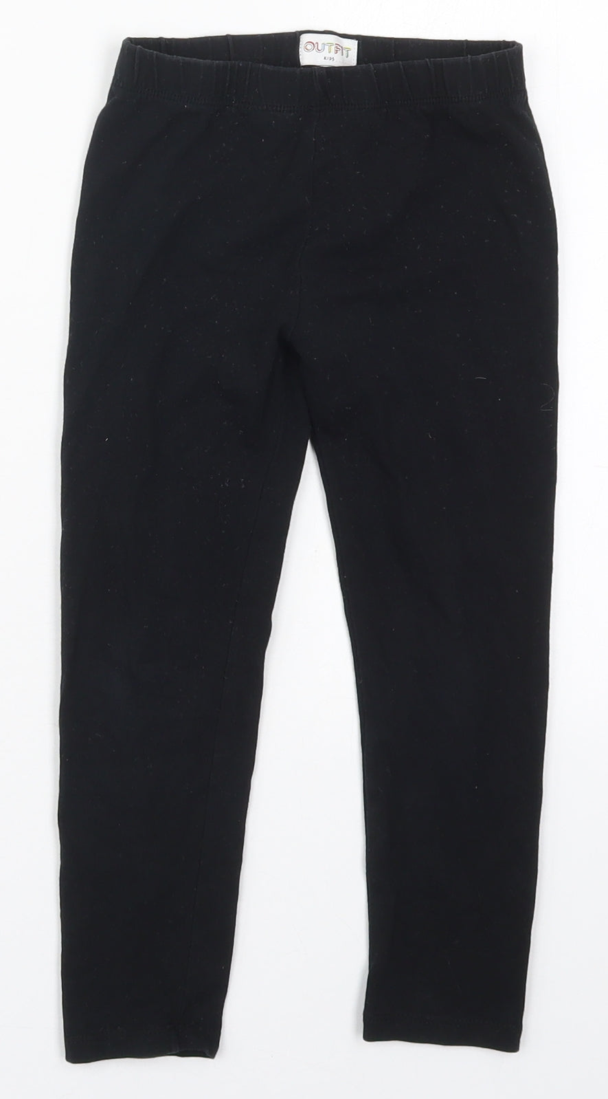 Outfit Girls Black  Cotton Carrot Trousers Size 4-5 Years  Regular