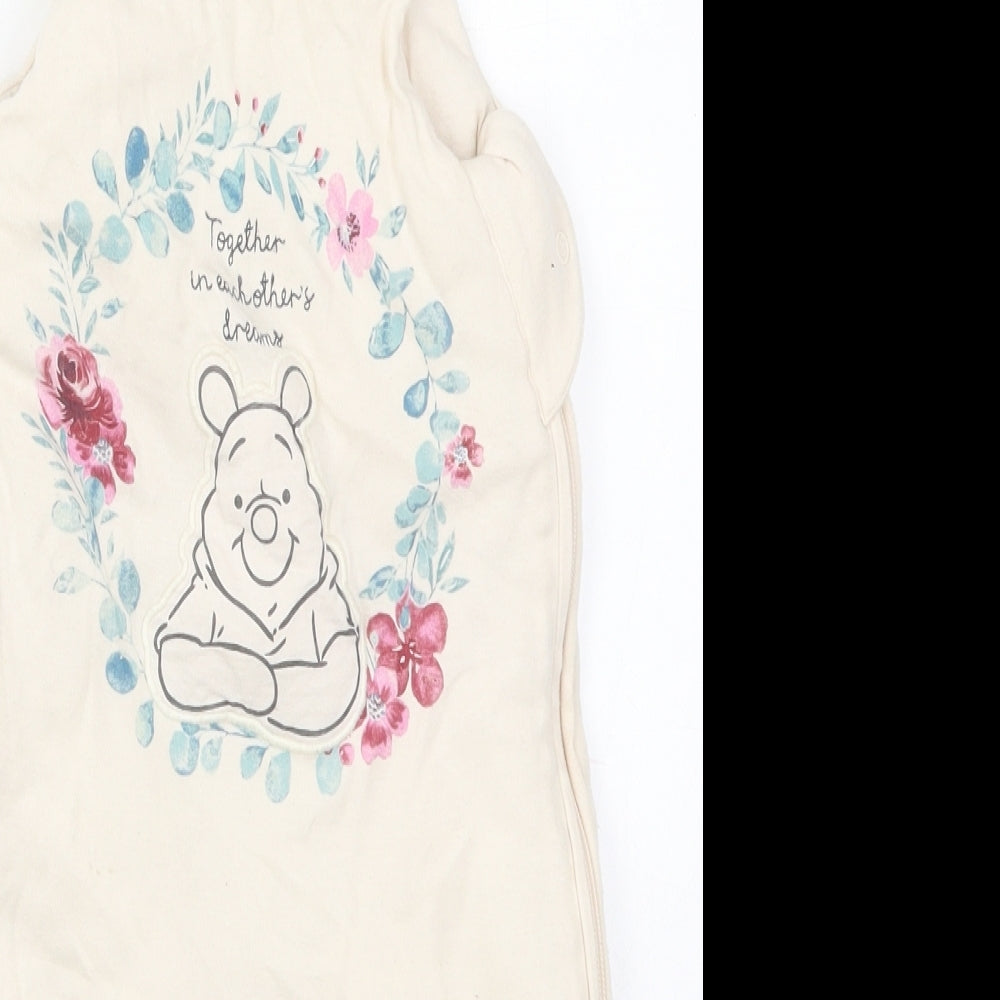 George Baby Beige Solid Cotton Cami One Piece Size 0-3 Months  Zip - Winnie The Pooh Sleeping Bag