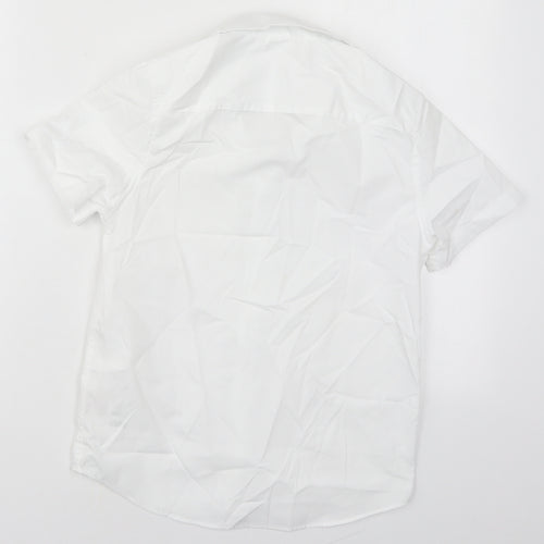 F&F Boys White  Polyester Basic Button-Up Size 8-9 Years Collared Button