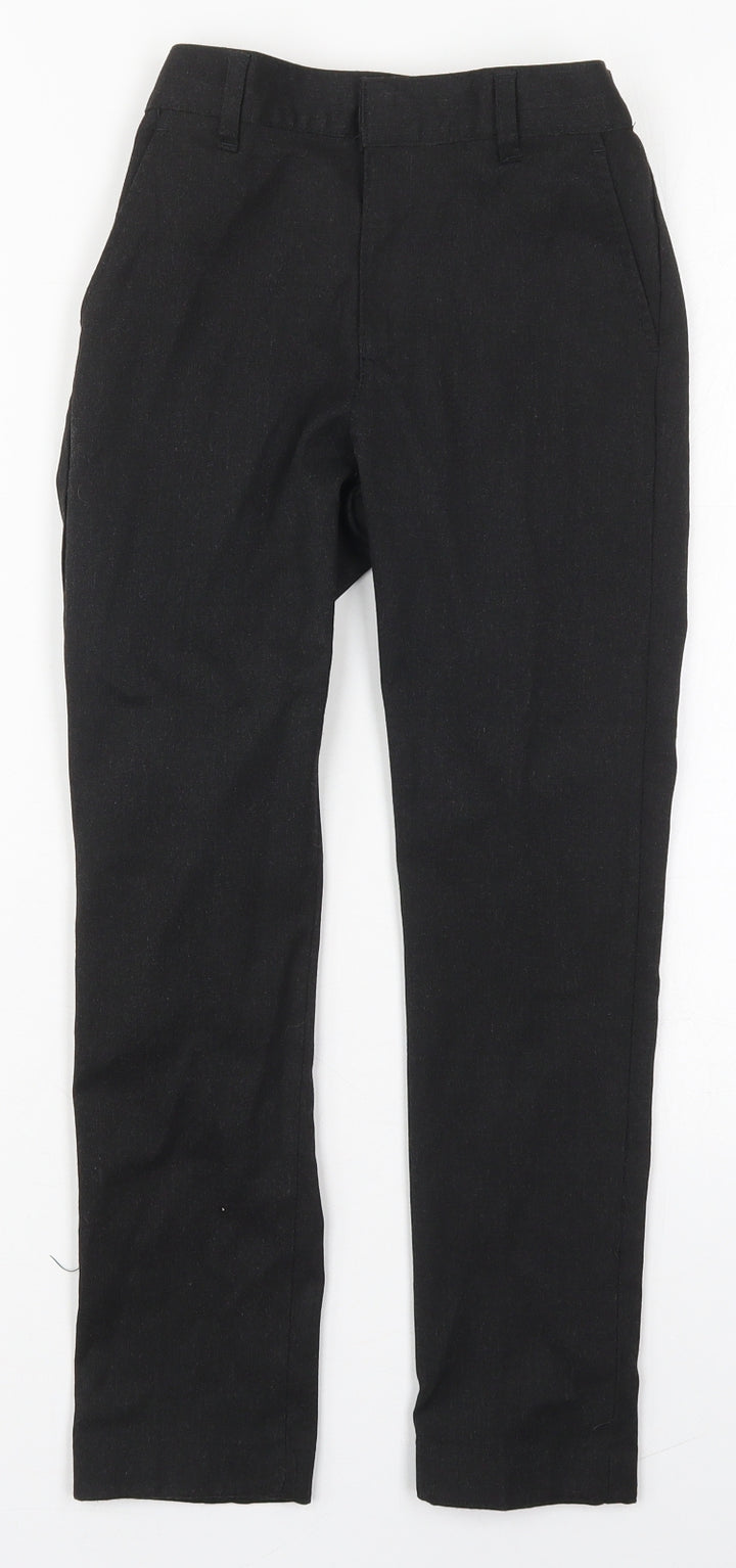 F&F Boys Grey  Polyester Dress Pants Trousers Size 8-9 Years  Regular Hook & Eye