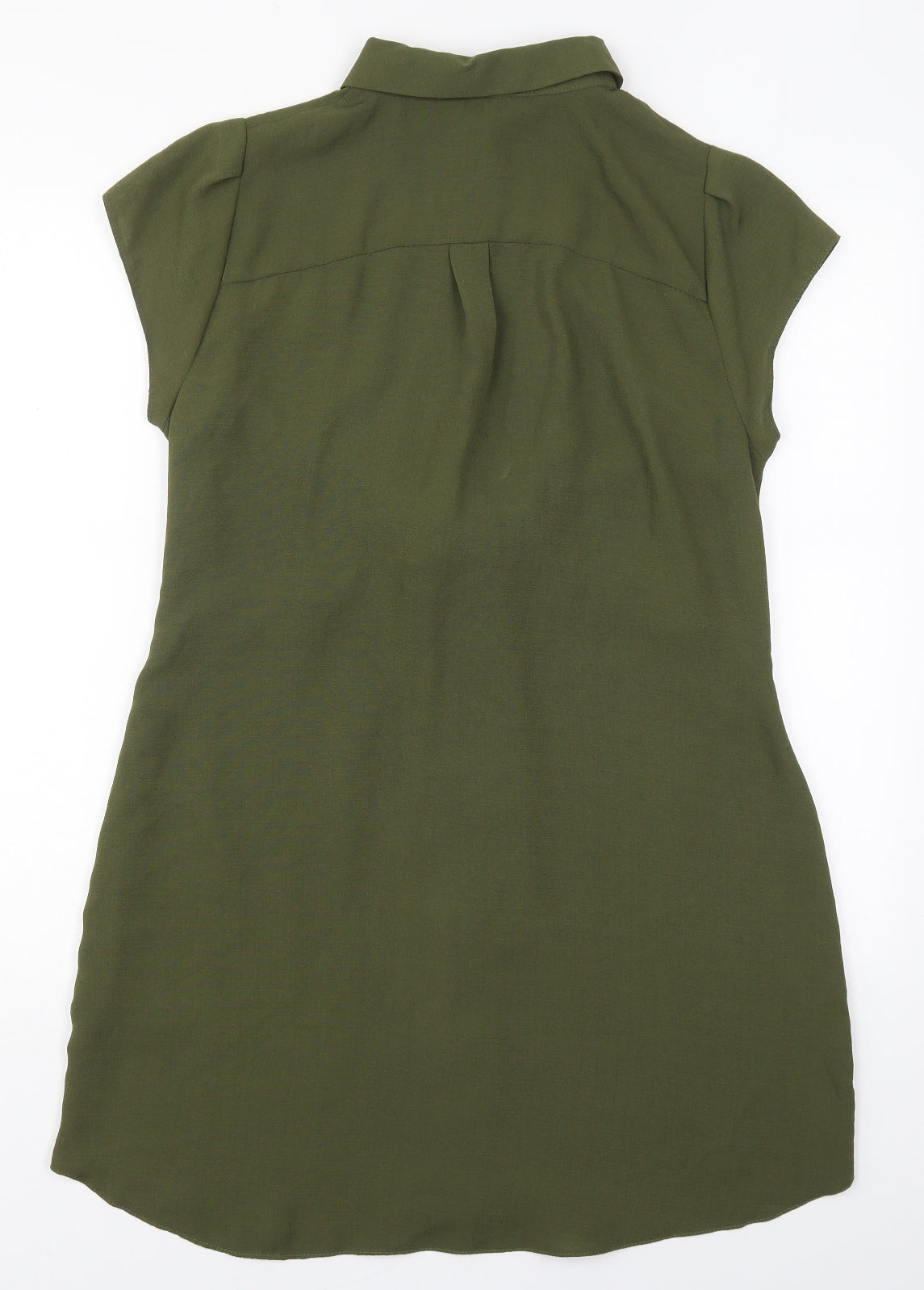 Dorothy Perkins Womens Green  Polyester Shirt Dress  Size 14  Collared Button
