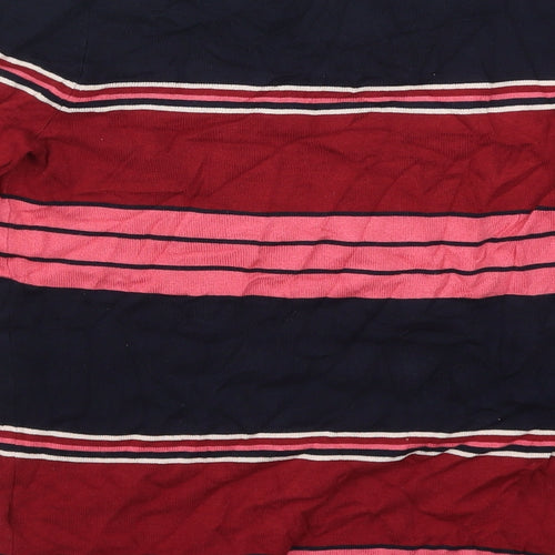Principles Womens Pink Round Neck Striped Viscose Pullover Jumper Size 8