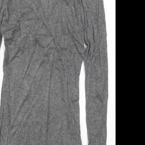 H&M Womens Grey Roll Neck  Viscose Pullover Jumper Size XS
