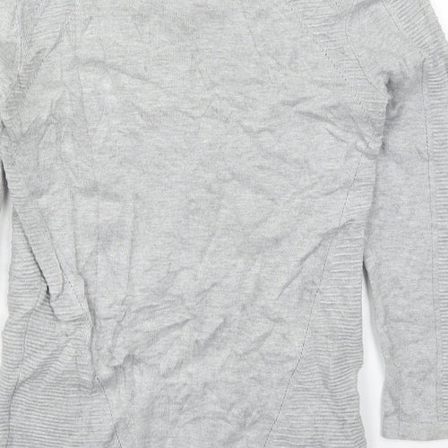 Principles Womens Grey Round Neck  Viscose Pullover Jumper Size 8