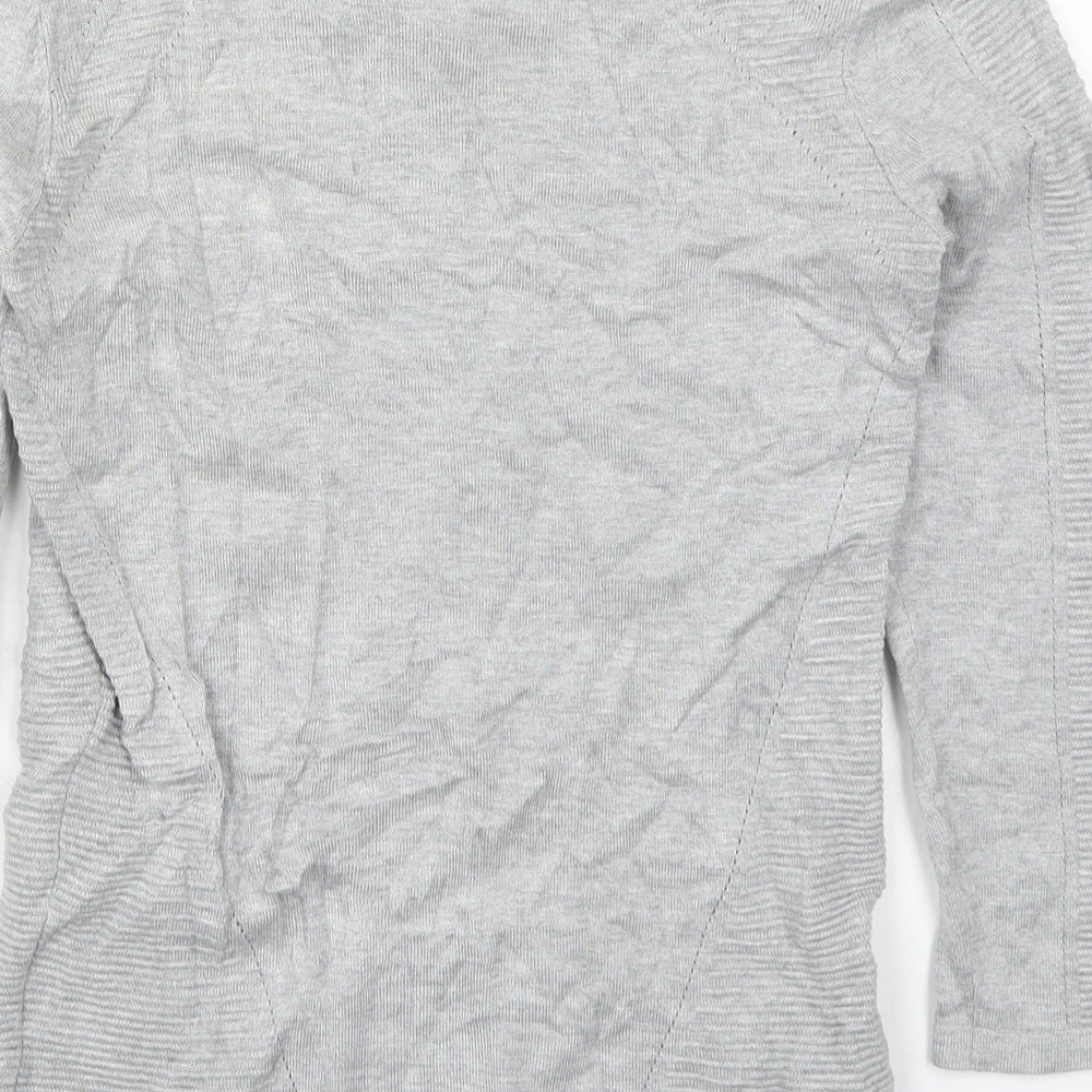 Principles Womens Grey Round Neck  Viscose Pullover Jumper Size 8