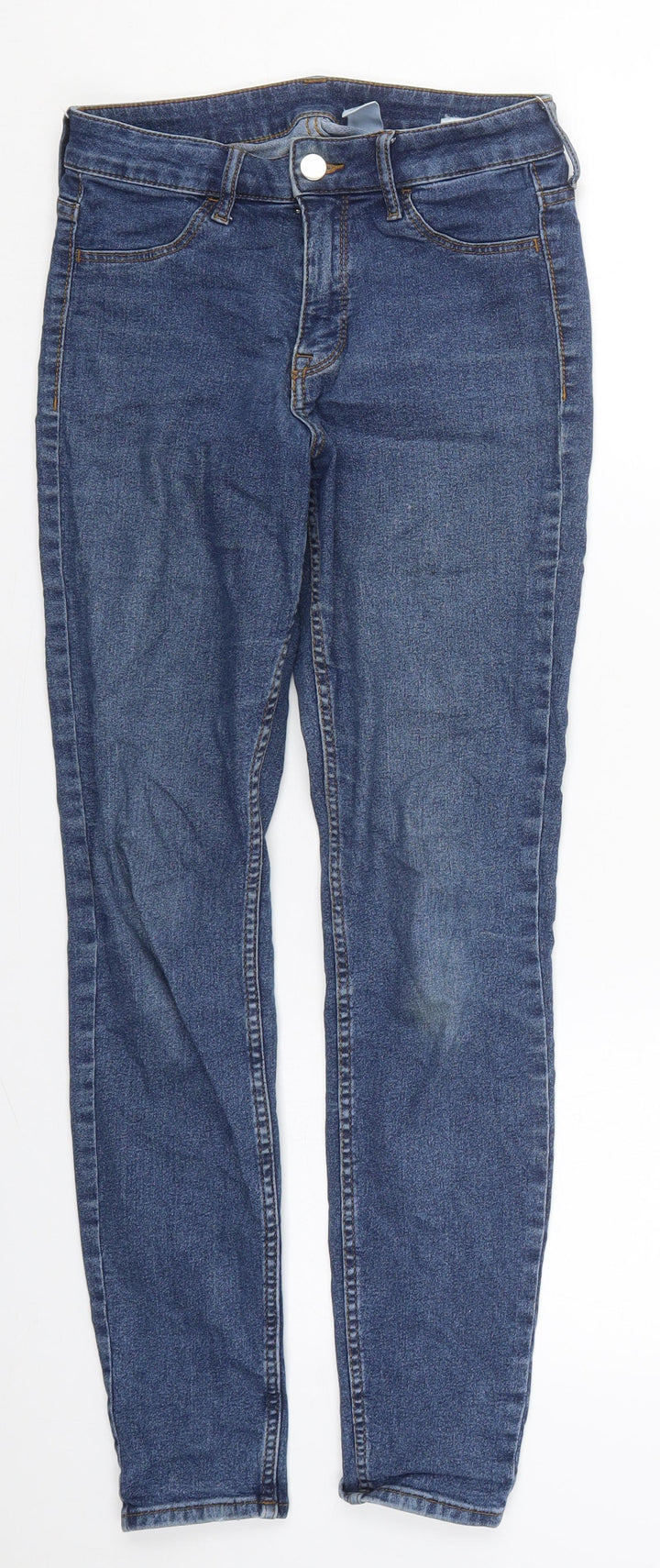 H&M Womens Blue  Cotton Skinny Jeans Size 26 in L27 in Regular Button