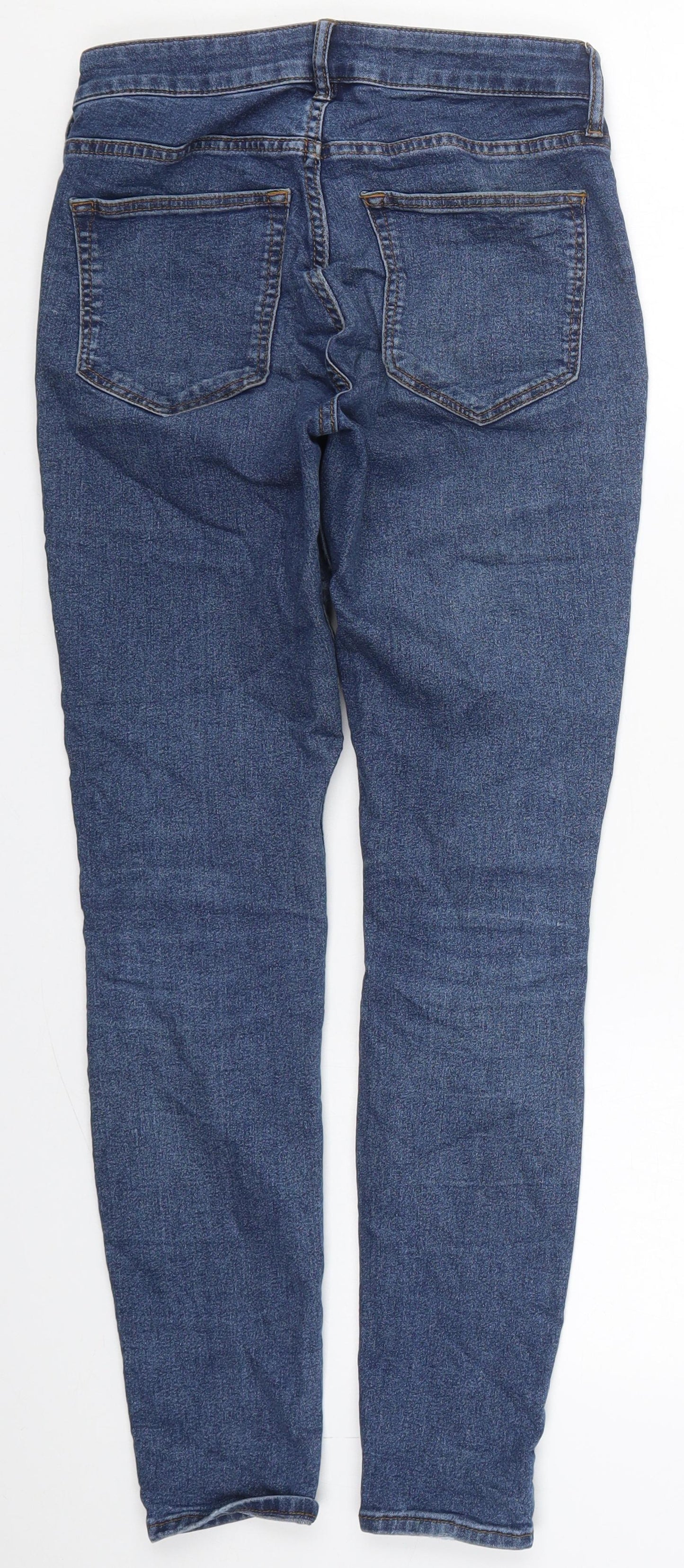 H&M Womens Blue  Cotton Skinny Jeans Size 26 in L27 in Regular Button