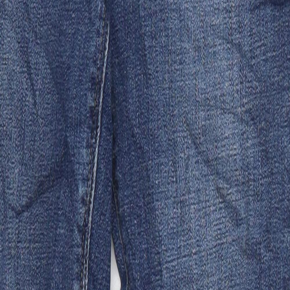 NEXT Womens Blue  Cotton Skinny Jeans Size 8 L25 in Regular Button