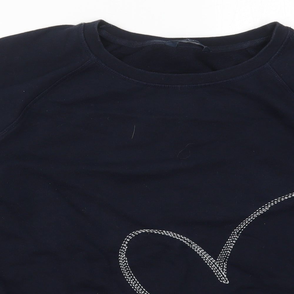 NEXT Womens Blue  Cotton Pullover Sweatshirt Size M  Pullover - J'adore Heart