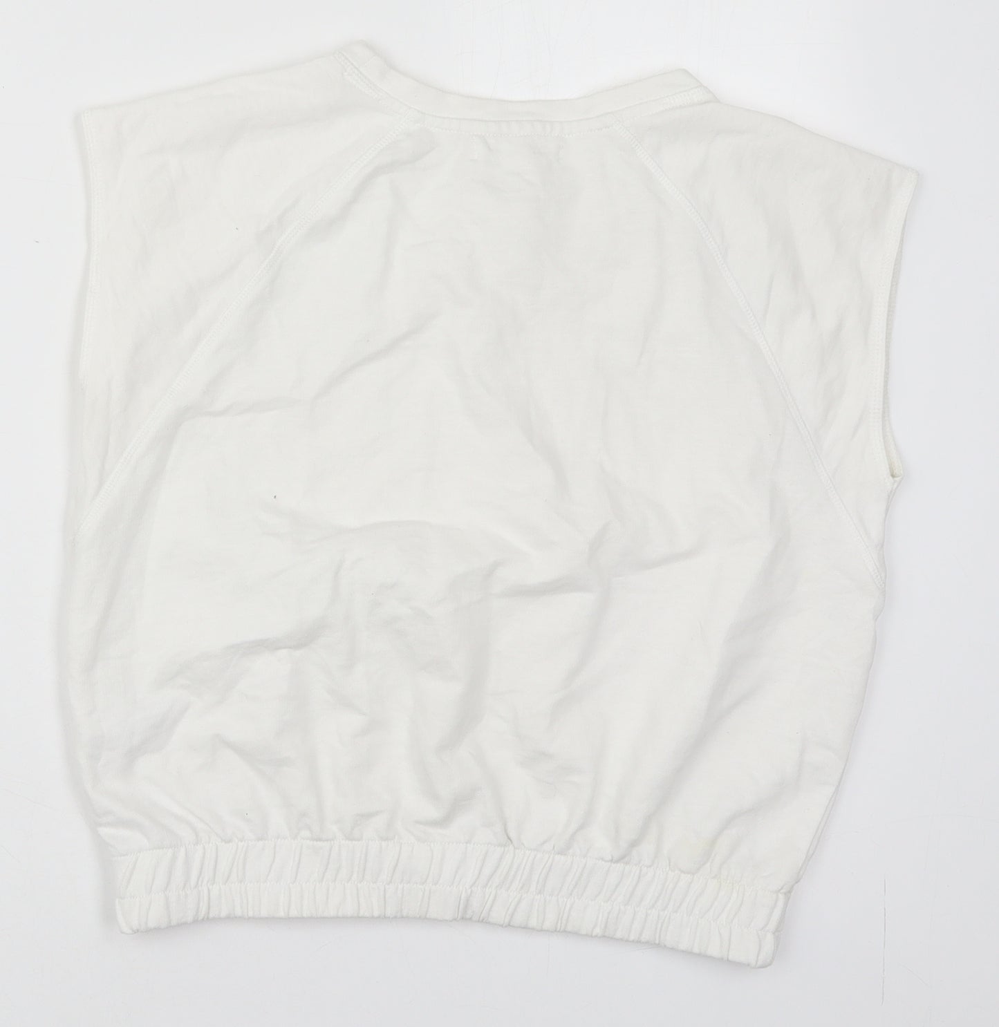 Primark Womens White  Cotton Pullover Sweatshirt Size 12  Pullover