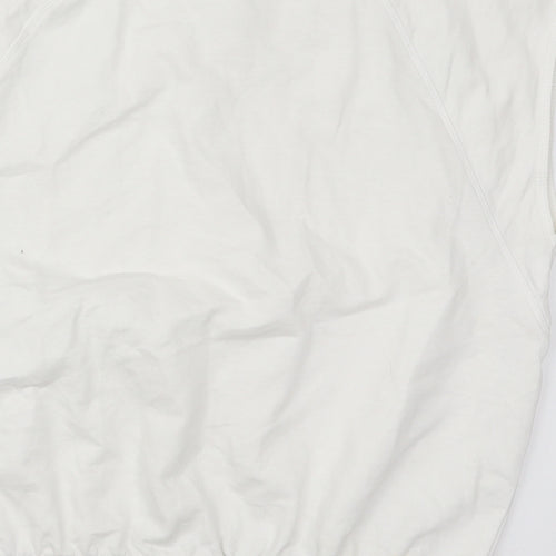 Primark Womens White  Cotton Pullover Sweatshirt Size 12  Pullover
