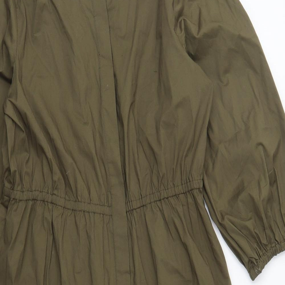 Part Two Womens Green  Cotton A-Line  Size 12  Round Neck Button