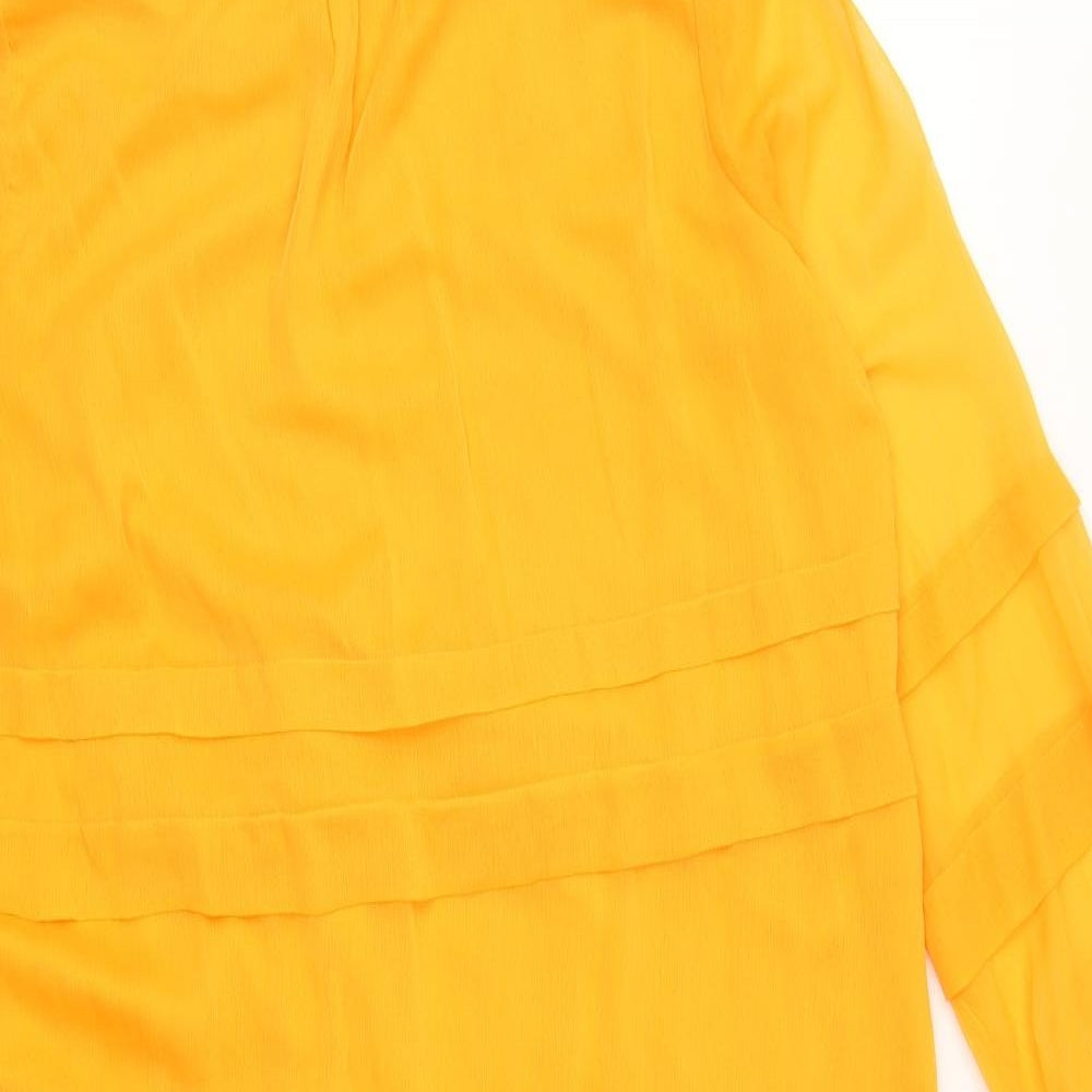 VILA Womens Orange  Polyester A-Line  Size 14  Mock Neck Pullover