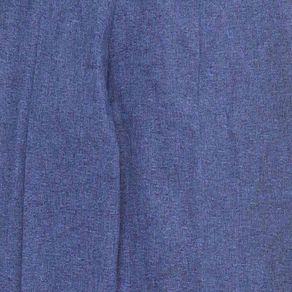 Emma Womens Blue  Polyester Trousers  Size 12 L29 in Regular