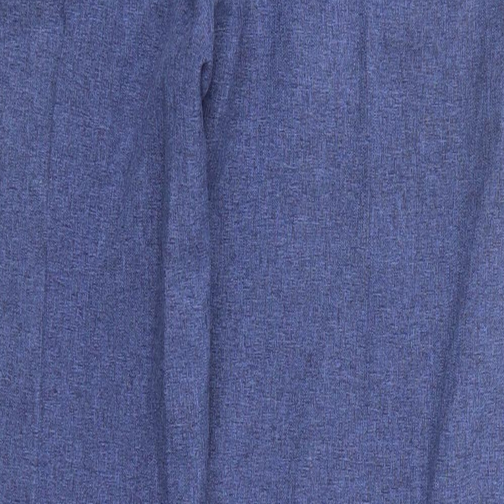 Emma Womens Blue  Polyester Trousers  Size 12 L29 in Regular